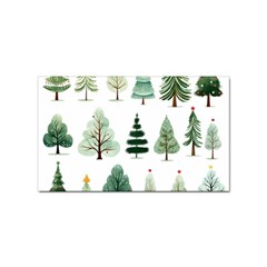 Christmas Trees Sticker Rectangular (100 Pack)