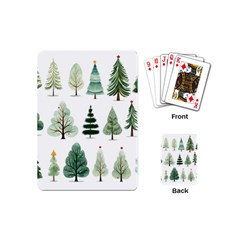 Christmas Trees Playing Cards Single Design (mini) by Vaneshop