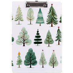 Christmas Trees A4 Acrylic Clipboard by Vaneshop