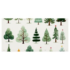 Christmas Trees Banner And Sign 8  X 4  by Vaneshop