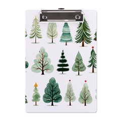 Christmas Trees A5 Acrylic Clipboard by Vaneshop