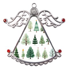 Christmas Trees Metal Angel With Crystal Ornament by Vaneshop