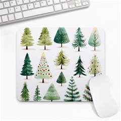 Christmas Xmas Trees Large Mousepad by Vaneshop