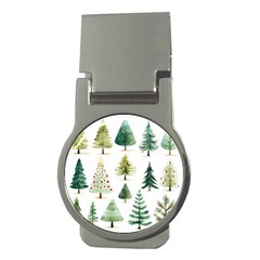 Christmas Xmas Trees Money Clips (round)  by Vaneshop