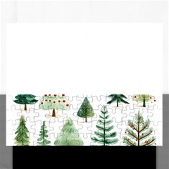 Christmas Xmas Trees Rectangular Jigsaw Puzzl by Vaneshop