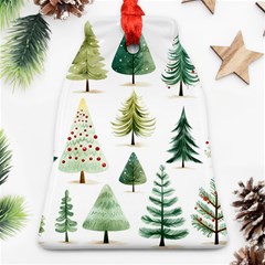 Christmas Xmas Trees Bell Ornament (two Sides) by Vaneshop