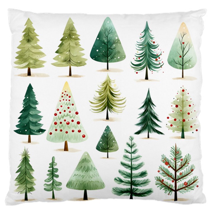 Christmas Xmas Trees Standard Premium Plush Fleece Cushion Case (Two Sides)