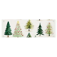 Christmas Xmas Trees Banner And Sign 6  X 2  by Vaneshop