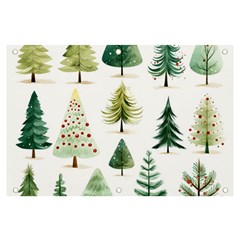 Christmas Xmas Trees Banner And Sign 6  X 4  by Vaneshop