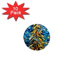 Stained Glass Winter 1  Mini Magnet (10 pack)  Front