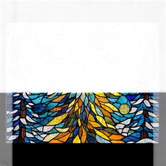 Stained Glass Winter Rectangular Jigsaw Puzzl by Vaneshop