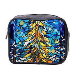 Stained Glass Winter Mini Toiletries Bag (two Sides) by Vaneshop