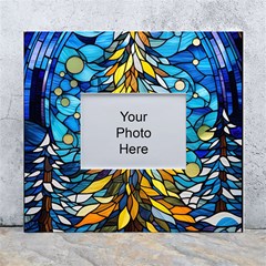 Stained Glass Winter White Wall Photo Frame 5  X 7  by Vaneshop