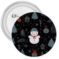 Snowman Christmas 3  Buttons by Vaneshop