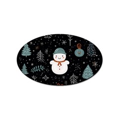 Snowman Christmas Sticker (oval) by Vaneshop