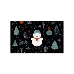 Snowman Christmas Sticker (rectangular) by Vaneshop