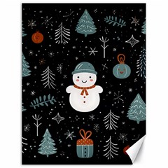 Snowman Christmas Canvas 18  X 24  by Vaneshop