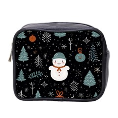 Snowman Christmas Mini Toiletries Bag (two Sides) by Vaneshop