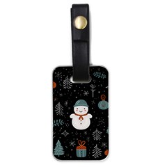 Snowman Christmas Luggage Tag (one Side) by Vaneshop