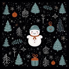 Snowman Christmas Play Mat (square) by Vaneshop