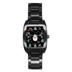 Snowman Christmas Stainless Steel Barrel Watch by Vaneshop