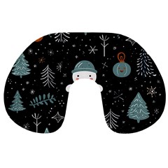 Snowman Christmas Travel Neck Pillow by Vaneshop