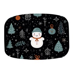 Snowman Christmas Mini Square Pill Box by Vaneshop