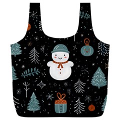 Snowman Christmas Full Print Recycle Bag (xxl) by Vaneshop