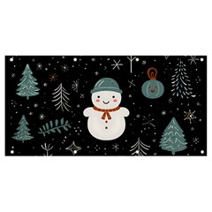 Snowman Christmas Banner And Sign 8  X 4  by Vaneshop