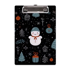 Snowman Christmas A5 Acrylic Clipboard by Vaneshop