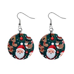 Christmas Santa Claus Mini Button Earrings by Vaneshop