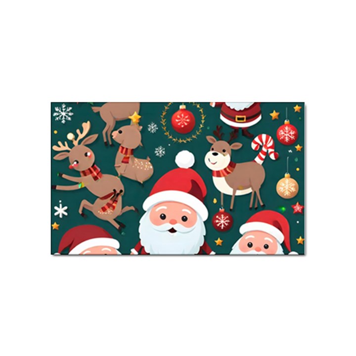 Christmas Santa Claus Sticker (Rectangular)