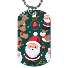 Christmas Santa Claus Dog Tag (two Sides)