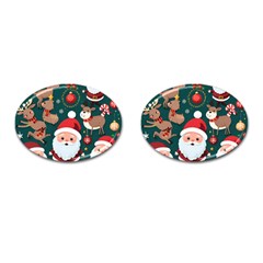 Christmas Santa Claus Cufflinks (oval) by Vaneshop