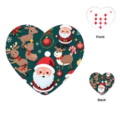 Christmas Santa Claus Playing Cards Single Design (heart) by Vaneshop