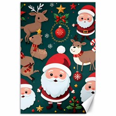 Christmas Santa Claus Canvas 24  x 36 