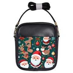 Christmas Santa Claus Girls Sling Bag by Vaneshop