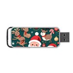 Christmas Santa Claus Portable USB Flash (Two Sides) Front