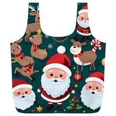 Christmas Santa Claus Full Print Recycle Bag (xl) by Vaneshop