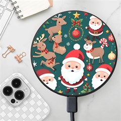 Christmas Santa Claus Wireless Fast Charger(Black)