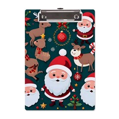 Christmas Santa Claus A5 Acrylic Clipboard by Vaneshop