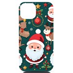 Christmas Santa Claus iPhone 14 Black UV Print Case Front