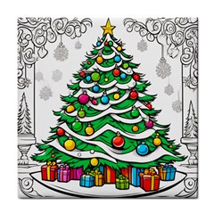 Christmas Tree Tile Coaster by Vaneshop