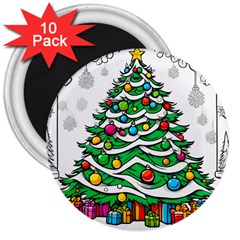 Christmas Tree 3  Magnets (10 pack) 