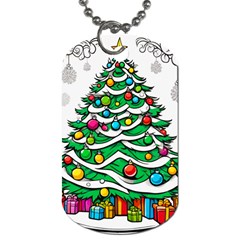 Christmas Tree Dog Tag (One Side)