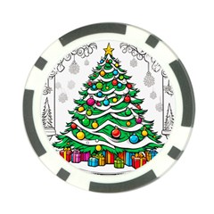 Christmas Tree Poker Chip Card Guard