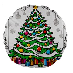 Christmas Tree Large 18  Premium Round Cushions