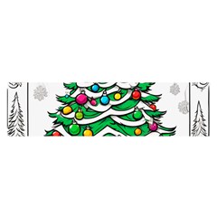 Christmas Tree Oblong Satin Scarf (16  x 60 )