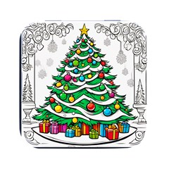 Christmas Tree Square Metal Box (black) by Vaneshop