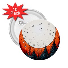 Moon Night Nature Dream Sky 2 25  Buttons (10 Pack)  by Vaneshop